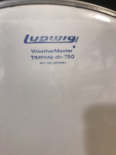 Vintage Ludwig Weather Master 20” Timpani Drum db-750 Head In Original Box NOS - Picture 2 of 8