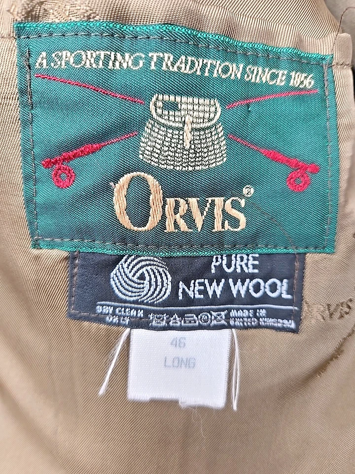 Traje Blazer Chaqueta Hombre Orvis Talla 46 Largo Lana Abrigo Deportivo Hecho en Inglaterra Marrón Foto 3 de 4