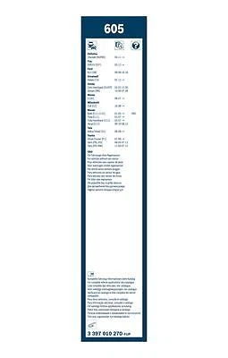 Escobilla limpiaparabrisas Twin BOSCH 3397010270 delantera para Nissan Note Toyota Foto 3 de 3