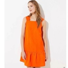 🆕Loft Square Neck Flounce Dress in Orange