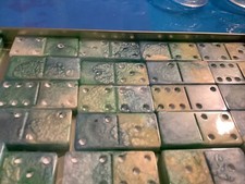 Handmade Resin Glitter 28 Pcs Domino Set Normal Size