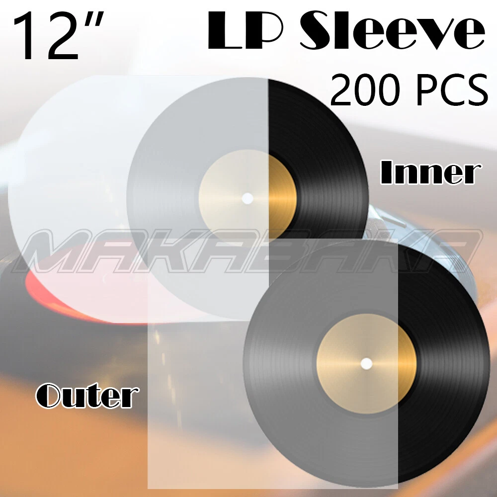 UP200 12'' Vinyl Record LP Sleeves Antistatic Cover Durable Music Plastic Album
