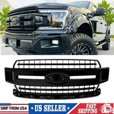 Fit For 2018-2020 Ford F-150 F150 Xlt Front Bumper Grille Glossy Black Jl3z-8200