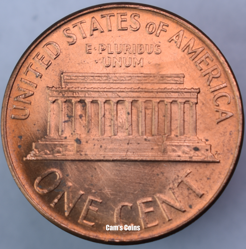1966 P Lincoln Memorial Penny Brilliant Uncirculated (BU) Cent Red Coin - Picture 2 of 2