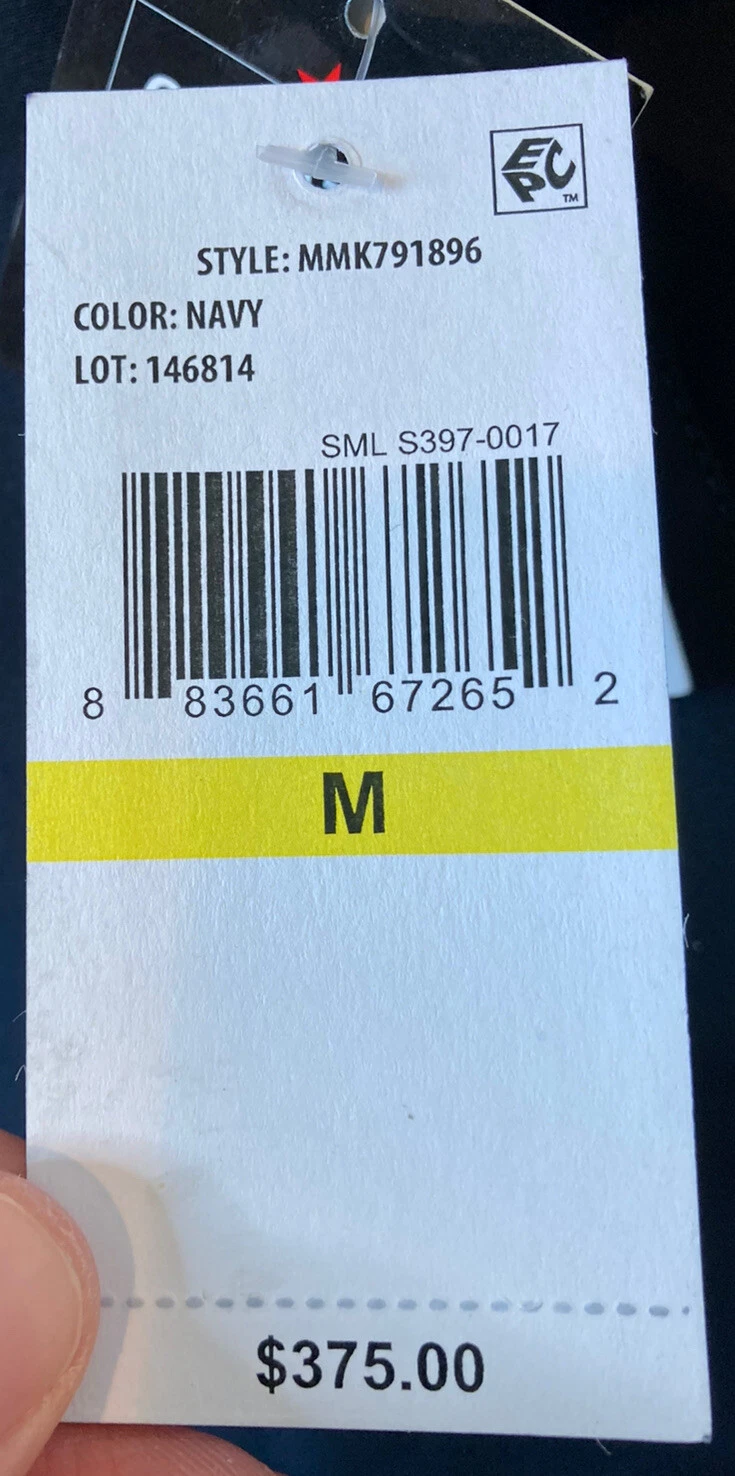 Cappotto tampone Michael Kors nuovo con etichette $375 donna in pelliccia sintetica con cerniera taglia M nero