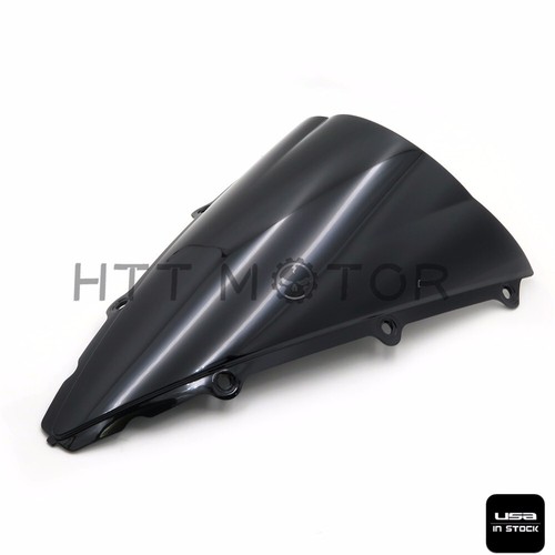 Parabrisas negro doble burbuja apto para Yamaha YZF R1 YZFR1 2002-2003 - Imagen 6 de 10