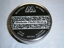 500 COUNT AIR ARMS WORLD CLASS DIABOLO FIELD HEAVY .177 CAL PELLETS 10.34 grain