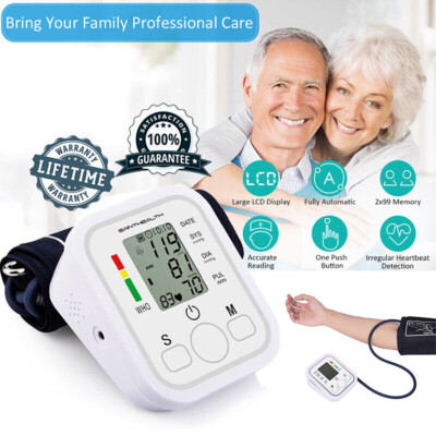 Electronic Blood Pressure Monitor Arm Sphygmomanometer Monitor LCD Display K4H8