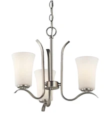 Three Light Mini Chandelier In Brushed Nickel By Kichler From The Armida Collect