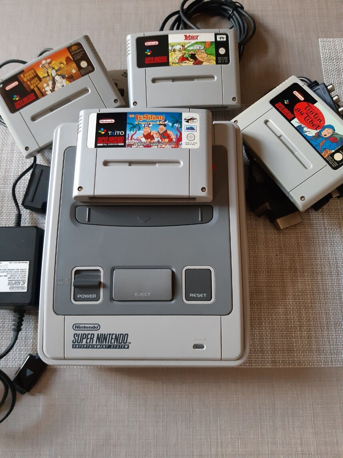 Console Super Nintendo avec jeux