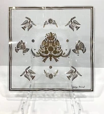 Sonata Birds Wavy Glass Plate Georges Briard Mid Century Modern Dining Serving