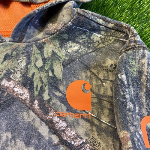 Carhartt Mossy Oak Pullover Camo Boys Hoodie Youth's Sweatshirt Size M 10/12 - Picture 5 of 13