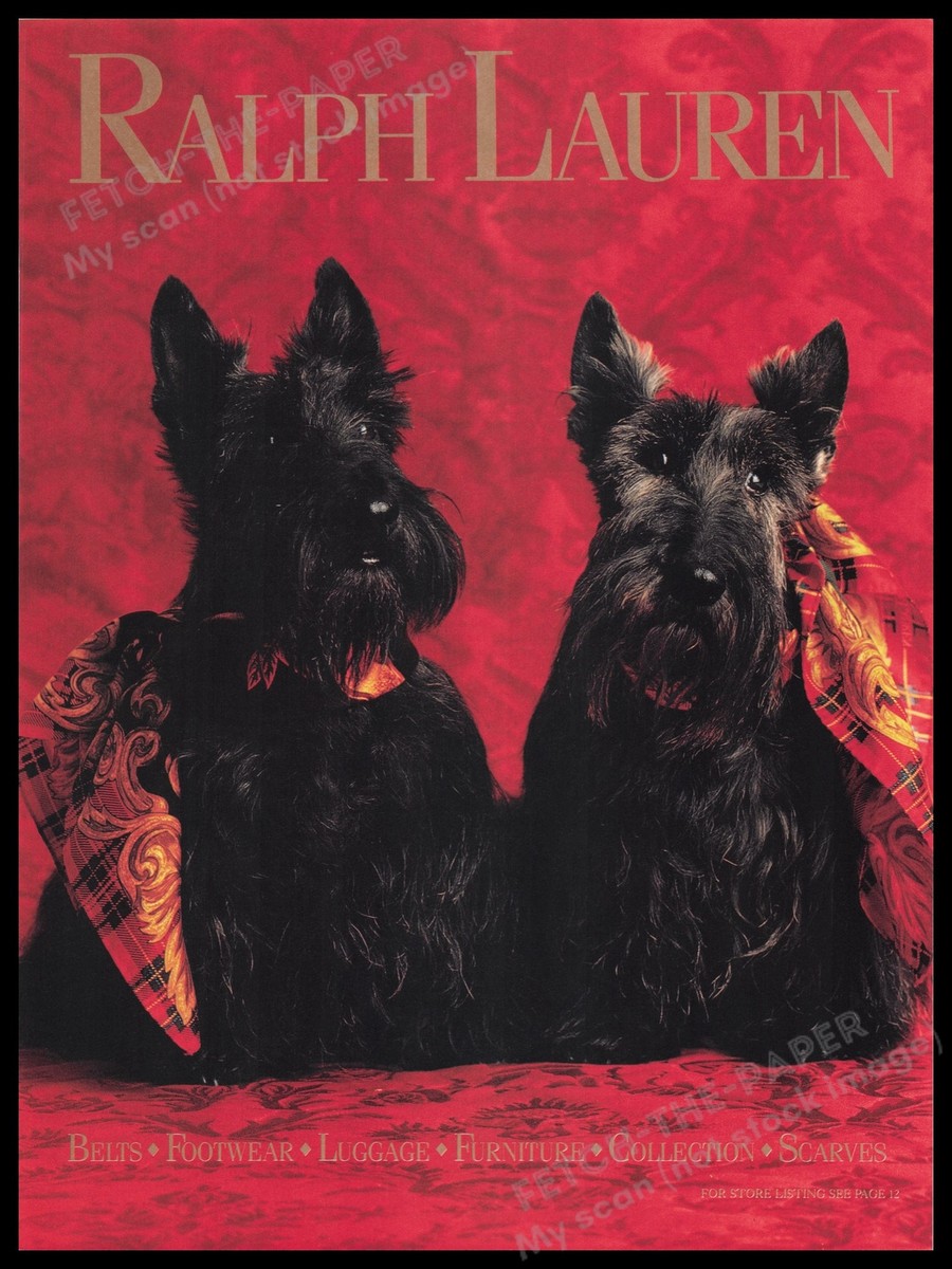 Ralph Lauren 1990s Print Advertisement Ad 1991 Black Scottish