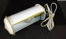 Vtg Mid Century Cylinder Shaped Headboard Reading Lamp Light White Yellow 9" L