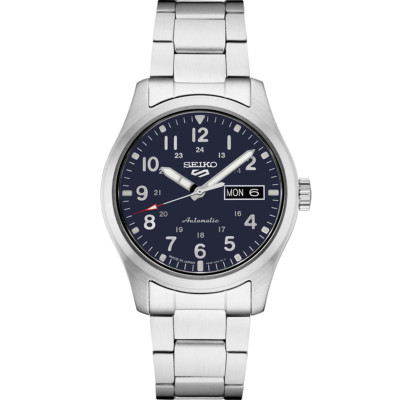 Seiko 5 Sports 24-Jewel Automatic Blue Dial SS Bracelet SRPG29 Men's Watch