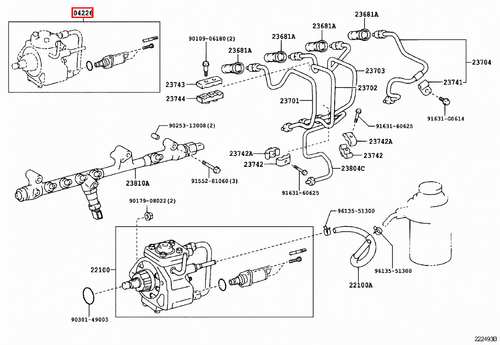 Genuine Hilux Surf KDN215 Prado KDJ121 KDJ120 1KD Suction Control Valve Kit - Picture 16 of 20
