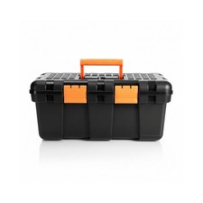 FLINKO Werkzeugkoffer leer groß aus Kunststoff 50x25x23,5cm mit herausnehmbarer 