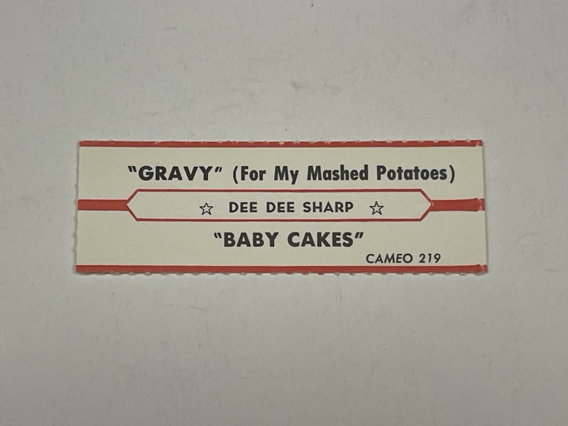 Jukebox Title Strip Dee Dee Sharp Gravy Baby Cakes Cameo