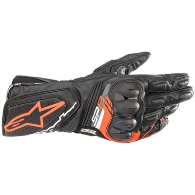 Alpinestars SP-8 V3 Motorradhandschuhe Herren schwarz/fluo-rot Leder Sommer 