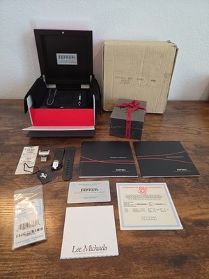 PANERAI FERRARI RED OEM TRIPLE WATCH BOX SET with EXTRAS AUTHENTIC ORIGINAL READ