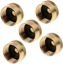 YOUHO 5pcs Brass Refill Cap 1 LB Propane Bottle Cap Gas Tank Cylinder Sealed ...