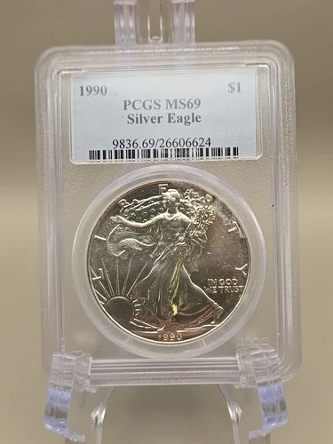 1990 American Silver Eagle $1 PCGS MS69