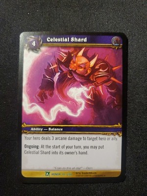 World of Warcraft TCG Celestial Shard 19 NM Fields of Honor