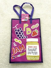 Trader Joe's Reusable Tote Bag Comfort Food Shopper Mac Cheese Peanut Butter
