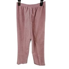 Alfred Dunner Size 10 Pink Corduroy Pants Pull On