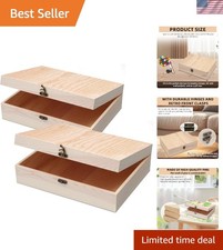 Smooth Surface Unfinished Pine Wooden Boxes - Perfect for Painting Engraving