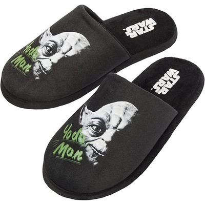 Herren Star Wars Pantolette Hausschuhe Yoda Größe 7/8/9/10/11/12 bequeme Slipper für