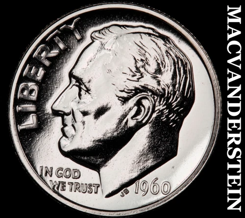 1960 Roosevelt Dime- Silver- Choice Gem Proof Luster #J2472