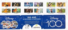 French 12 Self Adhesive Stamps 100 Years of Disney Stories  (100)