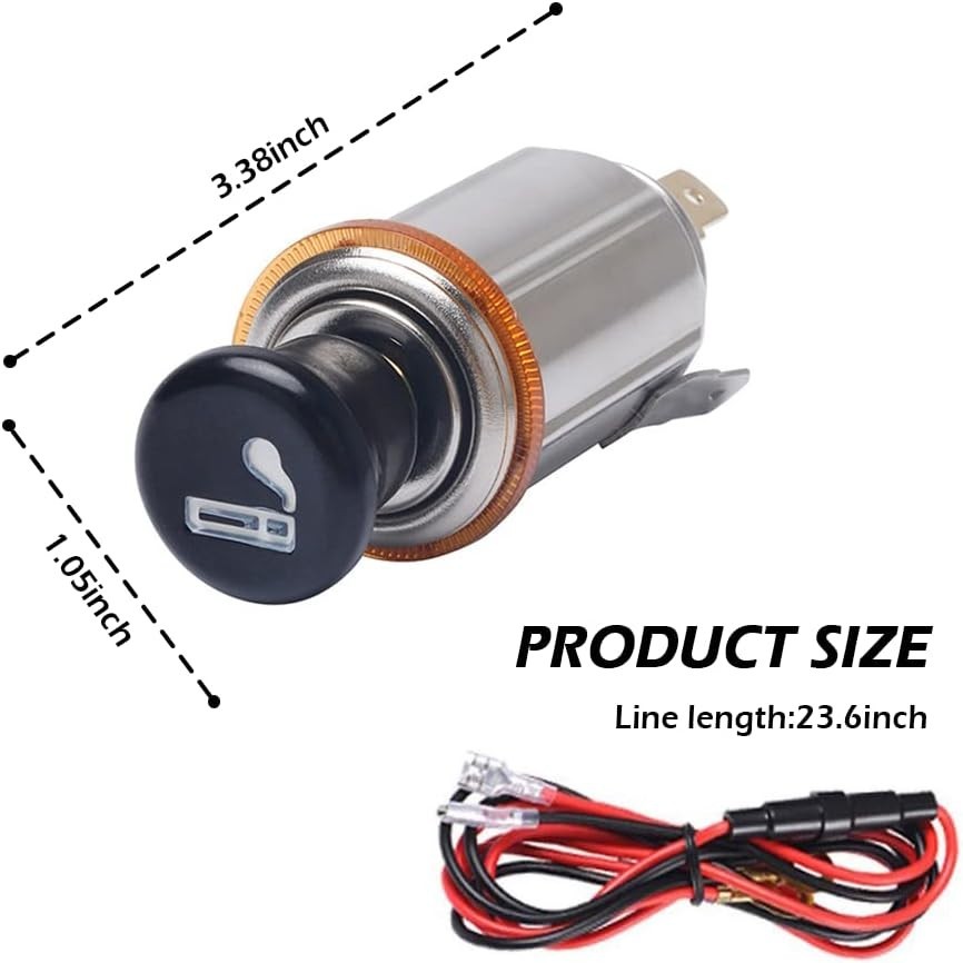 alternative to cigarette lighter socket Range Tour Car Splitter Adapter 2 Sockets, Multi Plug Outlet Extension Cord 12V-24V Dual Female Automotive Replacement Cigarette Lighter 2-Way Splitter Y-Adapter with 15A Fuse : Automotive without gas or fuel Cigarette Lighter Socket, DC 12V