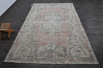Oushak Türkisch Vintage Teppich 6x9 Kelim Rug Anatolisch Handarbeit Boho Deko...