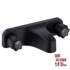 Mobile Home RV Tub Shower Center-Set Faucet, 8 inch, 2-Handle Wall Matte Black