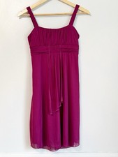 VTG Ruby Rox Women’s XS Y2K Magenta Chiffon Empire Waist Dress Romantic Glam