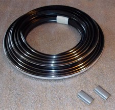 Inserto centrale cromato per guarnizione parabrezza e lunotto Fiat 126 1° serie