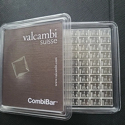VALCAMBI SUISSE 100x1 GRAM 999 FINE SILVER COMBIBAR SEALED ASSAY