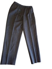 Harve Benard Petite Wool Pants 10P Gray Career Minimalist Straight Leg Corpcore