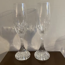 Baccarat Massena 8.5"Champagne Flutes - Impress Guests SET of TWO Made In France