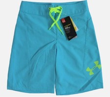 Under Armour Boys Size 25 S Shorebreak Board Shorts Meridian Blue Swim Bottoms