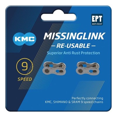 KMC Missinglink Kettenschloss Verschlussglied 9R Silber EPT 2 Stück 6.6mm 9 Fach