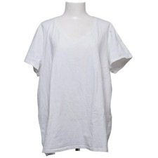 Basic You, T-shirt, taille : 56/58, blanc, élasthanne/coton bio, unicolore #ADq