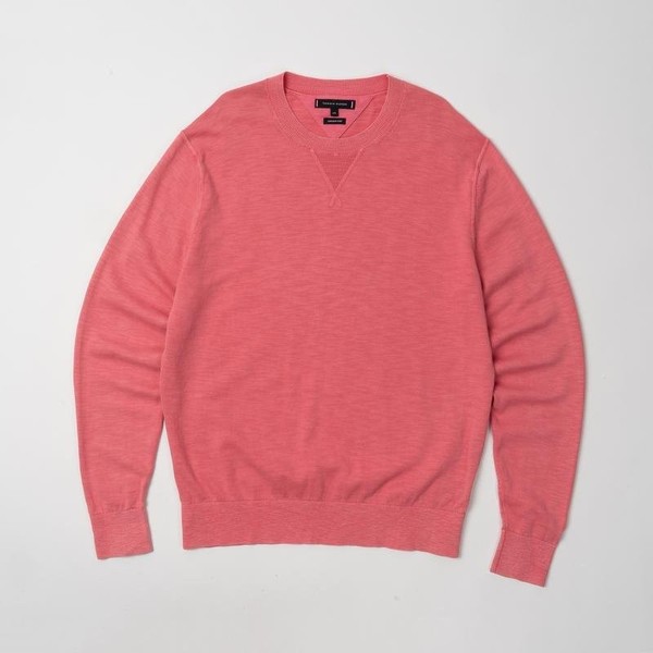 Men Tommy Hilfiger Sweater Pink Cotton 44 / XXL /