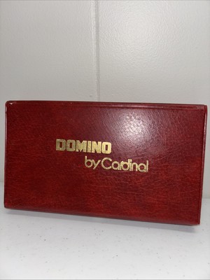 Complete Vintage 1994 28 Piece Dominos by Cardinal Games In Red Carrying Case
