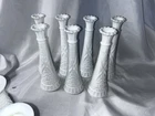 Lot of 12 x 9” Vintage White Milk Glass Vases - See desc for details