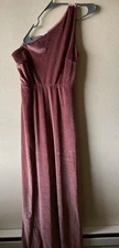 Baltic Born one shoulder dress velvet , mauvish color Large. CL-51