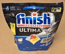 Image of Finish Powerball Ultimate Dishwasher Tablets 32 All In 1 Lemon Sparkle