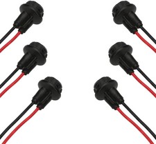 T10 W5W 194 LED Bulbs 921 Sockets Adapter Rubber Copper Wire 6pcs